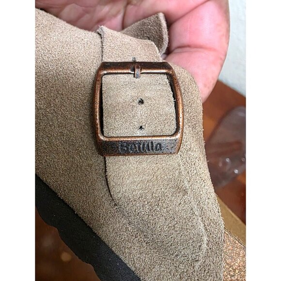 Birkenstock Betula Boston Taupe Suede Tan Mule Clogs Slip-On Sandals Size W9/M7 - Picture 5 of 7